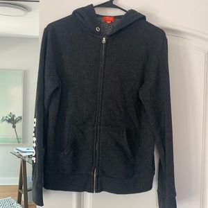 Butter Girls Solid Fleece Zip Up Hoodie